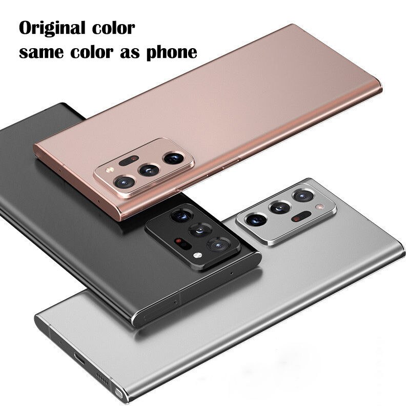 2in1 Back Camera Lens Beschermende Metalen Ring Case Voor Samsung Galaxy S21 Ultra Plus Note 20 Note20 5G Terug screen Protector Cover