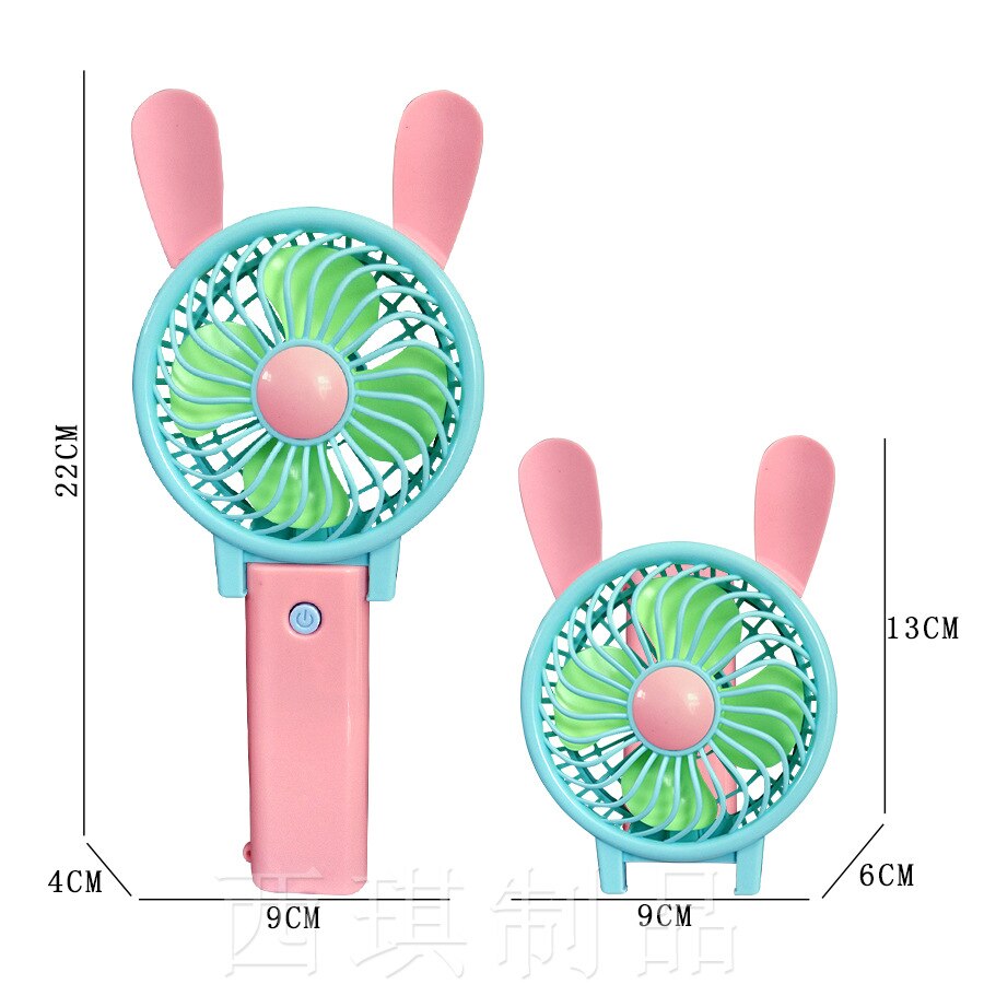 Usb elektrische ventilator schattige modellering mini ventilator draagbare handbediende draagbare opvouwbare elektrische ventilator