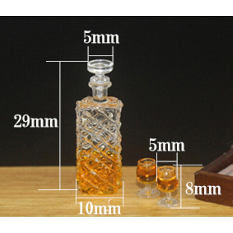 1/2/4/6/10Pcs/set 1/12 Dollhouse Miniature Accessories Mini Wine Bottle Simulation Drinks Model Toys for Doll House Decoration: LHTOY401