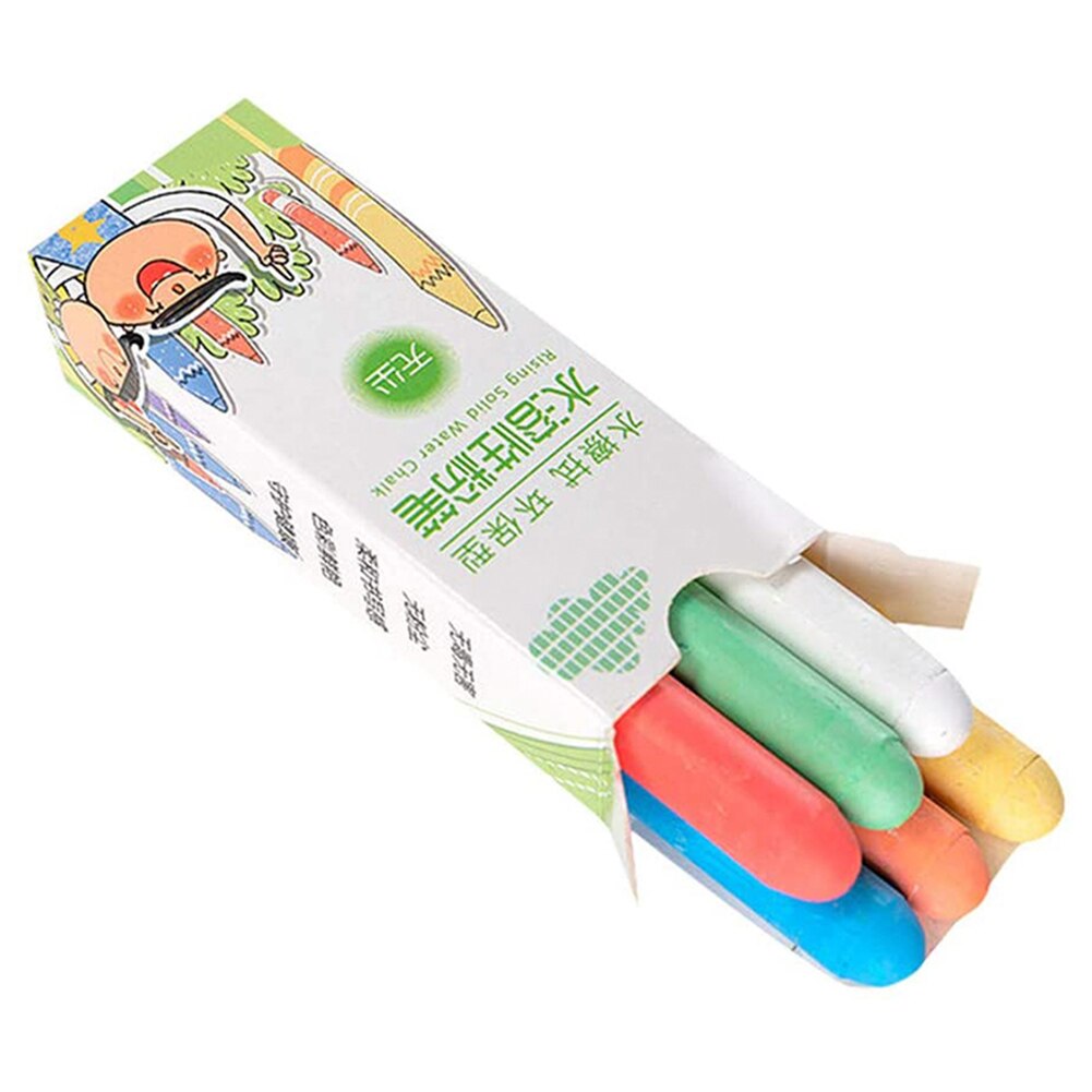 6/12/18/30/60 Pcs Chalk Water-Soluble Dustless Erasable Solid Chalk for Children Kids Graffiti DU55