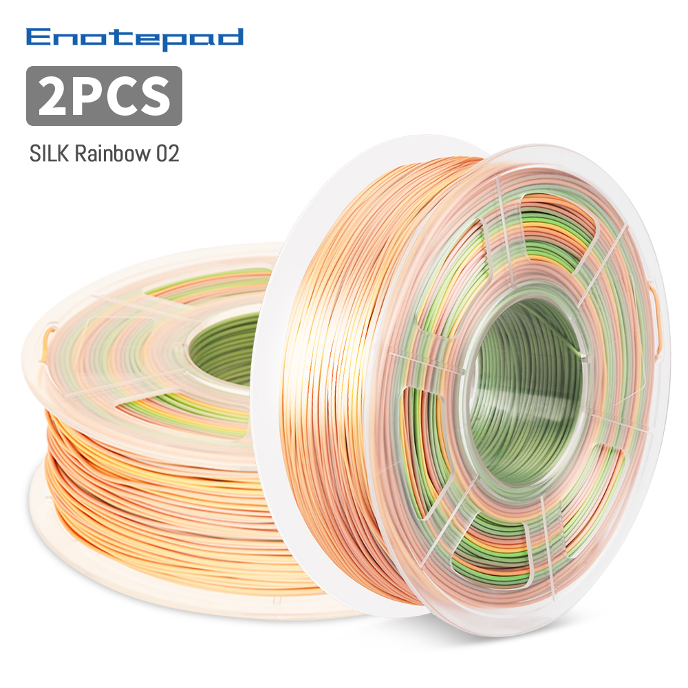 Enotepad Zijde Regenboog Filament Set 3D Afdrukken Materialen Voor Printer 1Kg 2.2 Lbs 1.75Mm 339M Per Rol voor 3D Afdrukken Vullingen