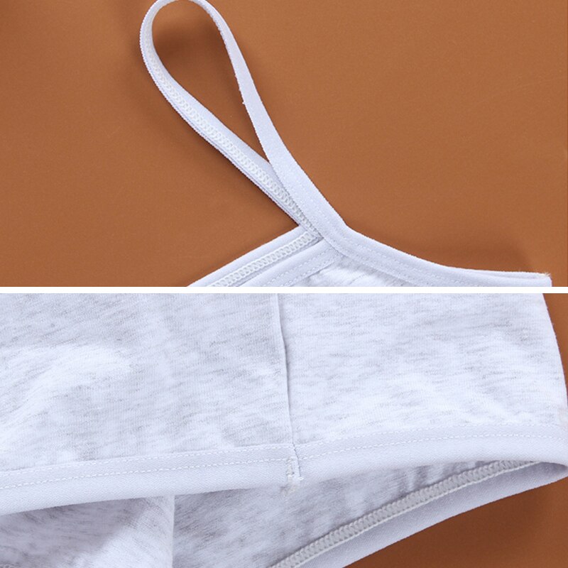 [B216] reggiseno per bambini senza schienale in pizzo per ragazze cinturino sottile in cotone per studenti intimo estivo stile gilet piccola imbracatura per lo sviluppo