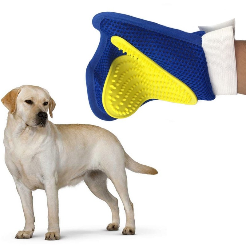 Rubberen handschoen voor het verwijderen van dierenharen, voor honden, paarden en katten, voor het wassen en masseren van dieren, voor het reinigen van katten, voor het verzorgen van dierenharen en voor het wassen van dieren.