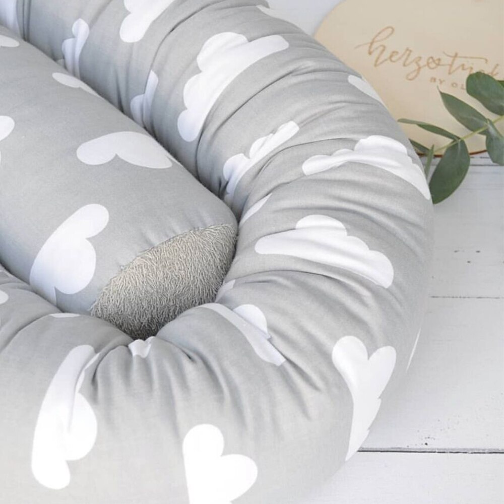 Gelukkig Fluit Pasgeboren Anti-Collisio Bed Hek Wasbare Baby Crib Bumper Peuter Beddengoed Set Slaap Anti-Collision Kids room Decor