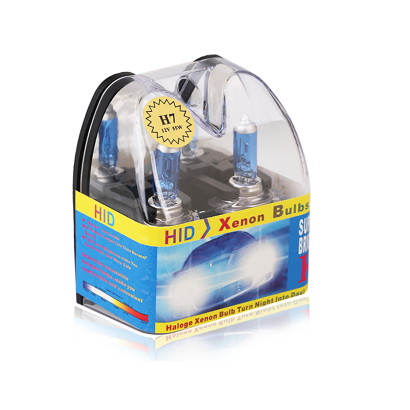 2 pz H7 55 W 100 W Lampadina Alogena 12 V auto Faro Lampadina H7 6000 k super luminoso Bianco Lampada Alogena auto Faro Lampadina di Ricambio: bianca
