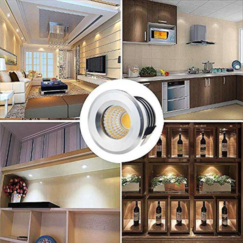 MINI spot LED Ceiling Light Embedded Small Spotlight Showcase Cabinet Miniature Mini Spotlight High Gloss Warm White Light