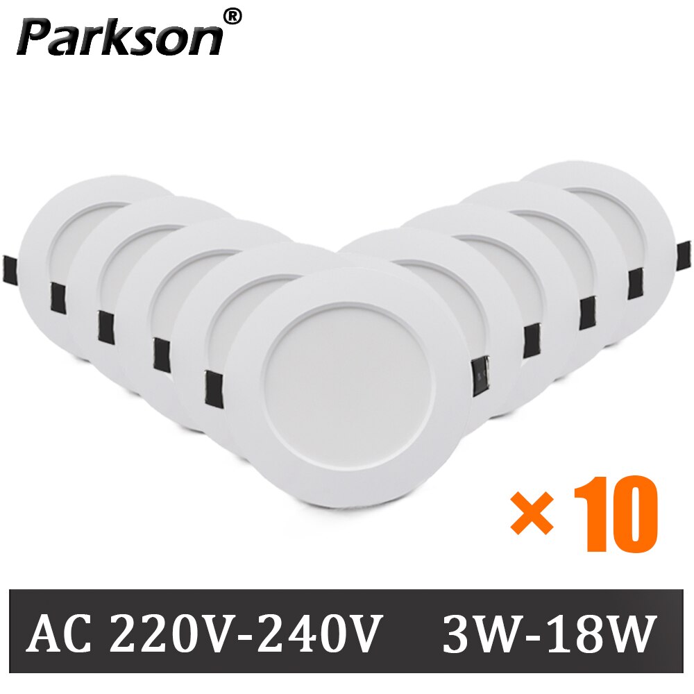 10Pcs/Lot LED Downlight 220V Recessed Round Ceiling Dowm Light Bedroom Indoor Living Room For Home Decor Lighting LED Spot Lamp