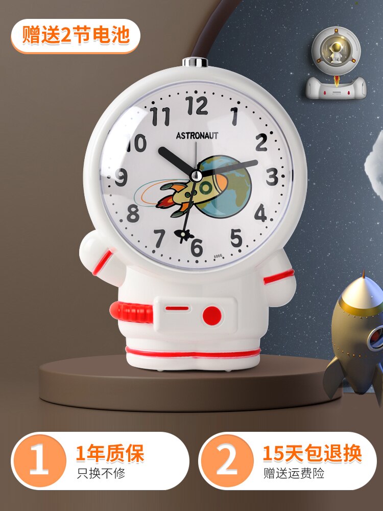 Astronaut Wekker Kan Praten Wekker Voor Kinderen En Jongens Wake-Up Artefact Stille Klok Desktop Studenten Snooze functie