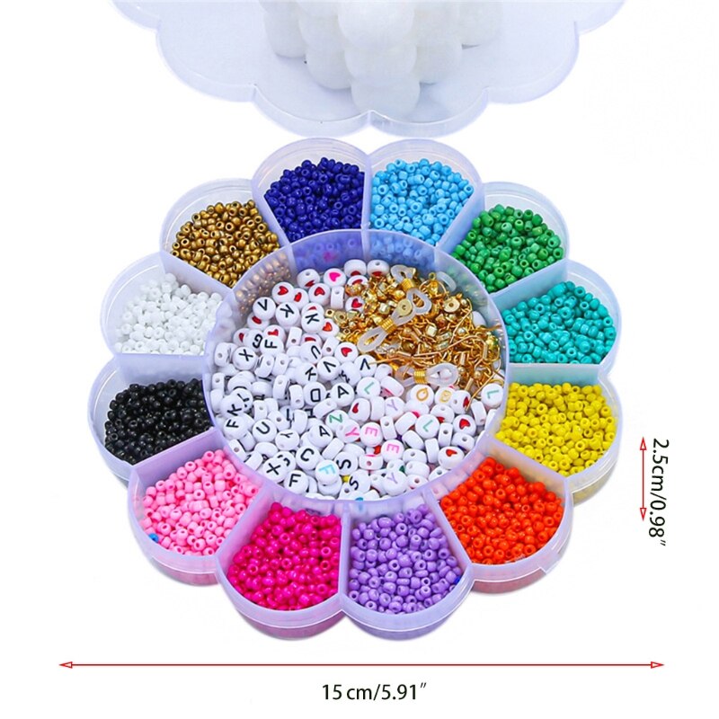 Beads Jewelry Making Kit Beads for Bracelets Craft and Art Glass Alphabet