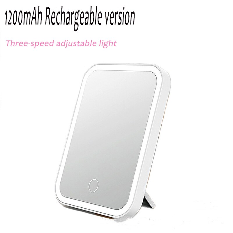 FFFIST 33 LEDs Rechargeable Beauty Makeup Mirror With Lights Adjustable Touch Portable Illuminated Vanity Makeup Light Mirror: 02 Charging Version