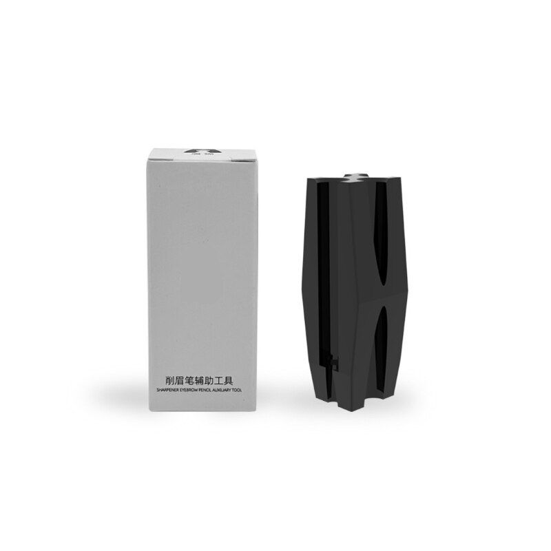 Lápiz de cejas con forma de pico de pato, herramienta de modelado de maquillaje de ojos, resistente al agua, rosa, 4 en 1: Black