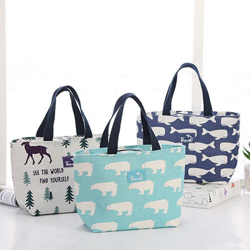 US Large Insulated Lunch Bag Cooler Picnic Travel Food Box Women Tote Carry Bags