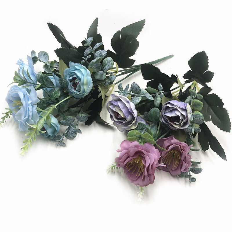 Yoormer Kunstmatige Pioen Zijde Bloem Boeket Elegante Thuis Kunstmatige Bruiloft Decoratie Boeket Bloem Decoratie