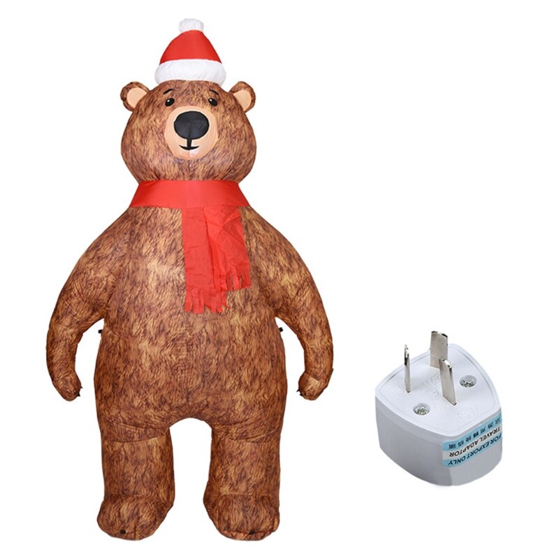 2.1m oppustelig bjørn model ledet luftblæser udendørs have legetøj jul fest ornament dekoration: 5 ac 902069- au