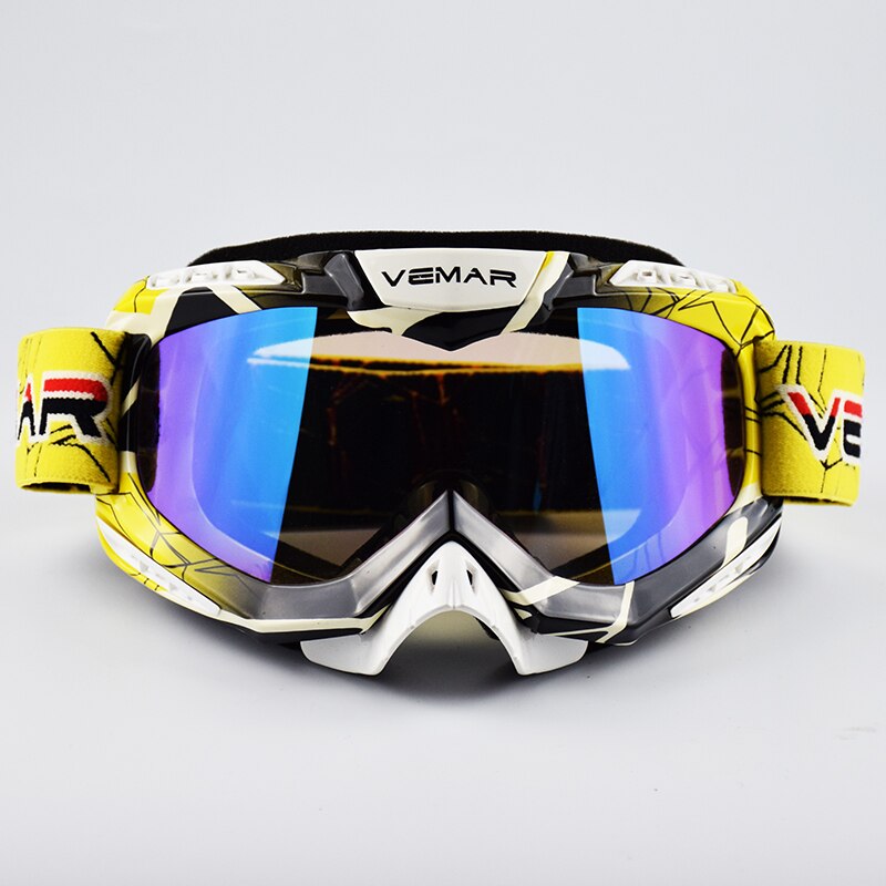 Vemar Motorbril Ski Bril Motorcross Bril Brillen Snowboard Bril Moto Motorbike Dirt Bike Kleurrijke Lens