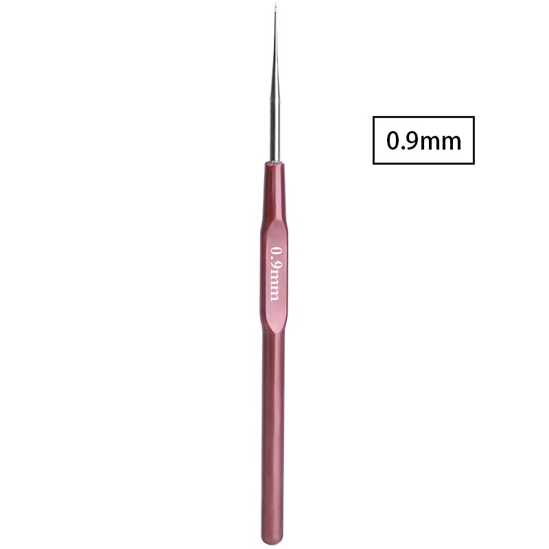 Lmdz 1 kpl virkkuukoukku pieni koko lanka neulepuikot pitsinukeille tee itse työkalut 15 kokoa koukut neulomiseen 0.5mm-2.1mm: 0.9mm