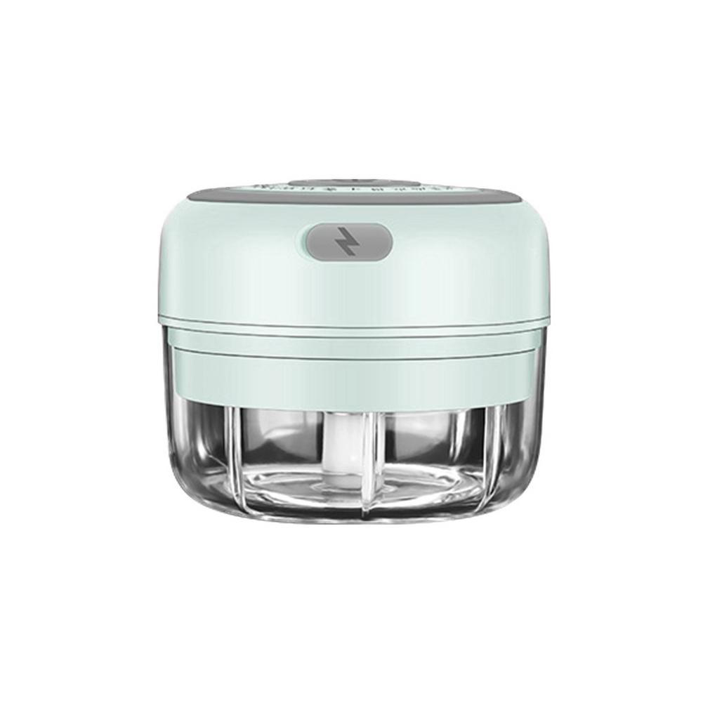 Electric Mini Garlic Chopper Food Chopper Portable Small Food Processor For Pepper Garlic Chili Vegetable Nuts Mincer/Grinder: Green 100ML