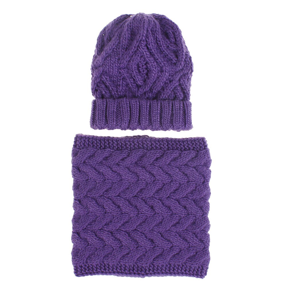 Sombrero y bufanda Multicolor para unisex, sombrero de acrílico sólido para mujer, con bufanda, sombreros de punto cálidos para exteriores, conjunto de bufandas, accesorios de invierno: 8