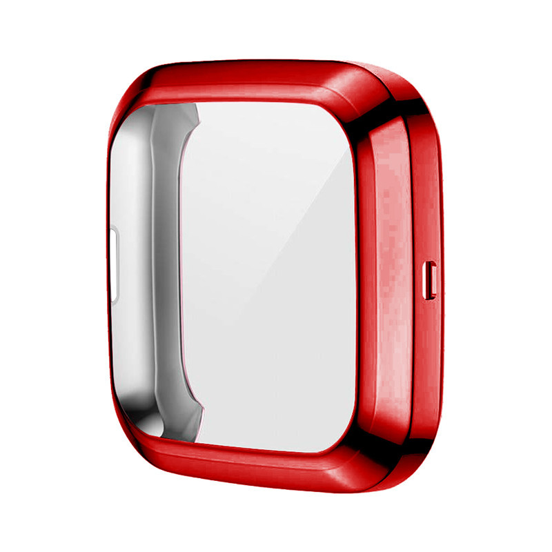 Protective Case For Fitbit Versa Lite / Versa 2 / Versa TPU Cover Bumper With Screen Protector Smart Watch Shell Accessories: Red / Fitbit Versa Lite