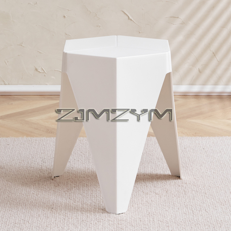 Repose-pieds de banc de remplacement de chaussure de style nordique, optique renforcée, petit tabouret en plastique, tabouret bas d'attente, maison: Black