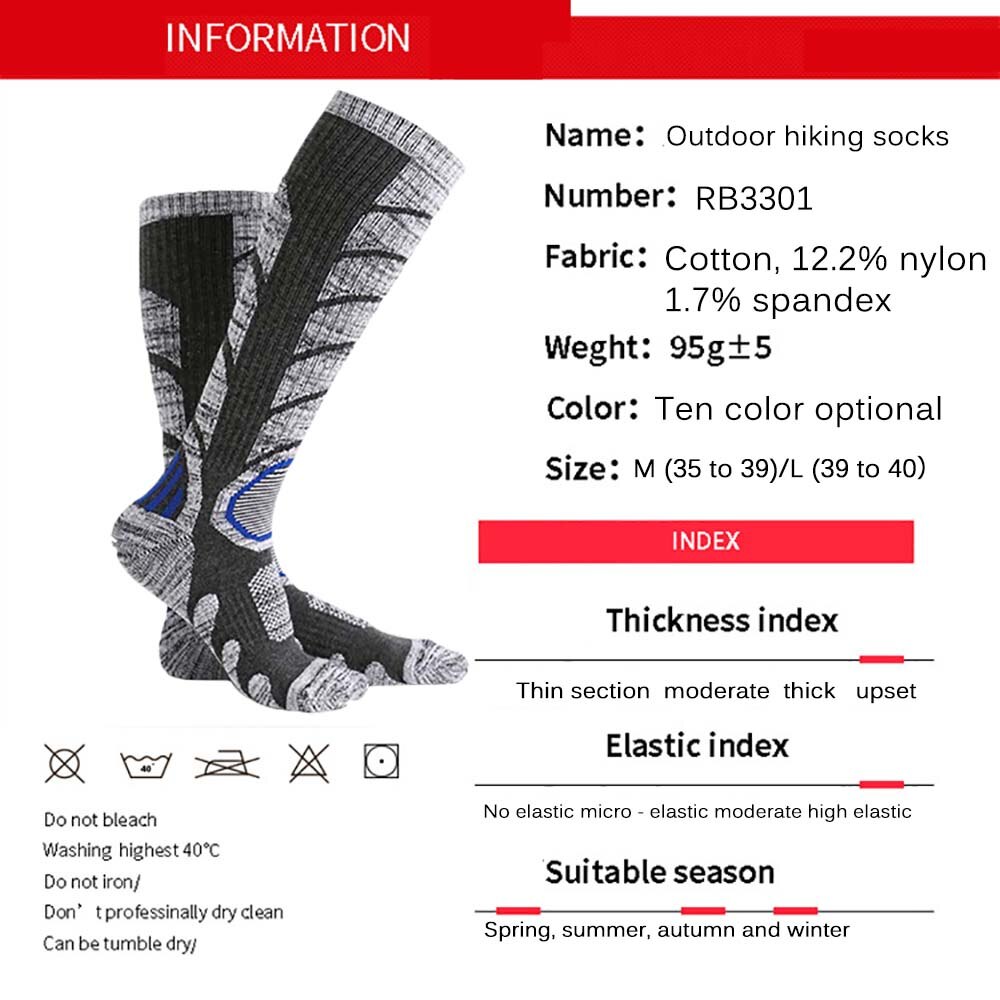 Women'S Cold Warm Socks Ski Socks Outdoor Thicken High Tube Socks Mountaineering Socks Adult Winter Long Tube Socks