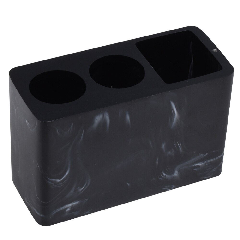 Marbling Electric Toothbrush Holder Resin Toothbrush Toothpaste Storage Rack: Black