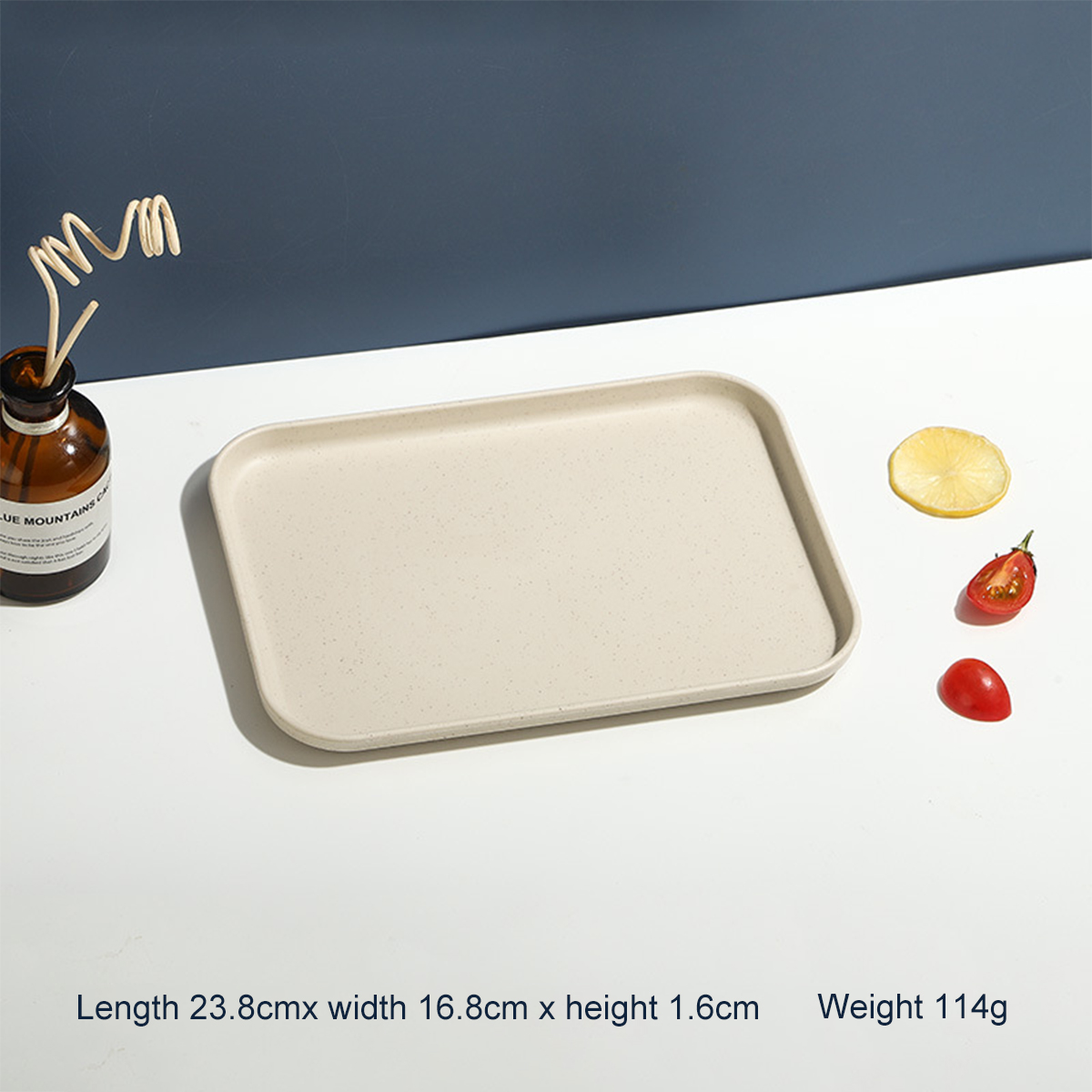 Rectangular Tray Plastic Restaurant Household Cup Tea Tray Catering Fast Food Barbecue Tray Kitchen Supplies: Dark Khaki