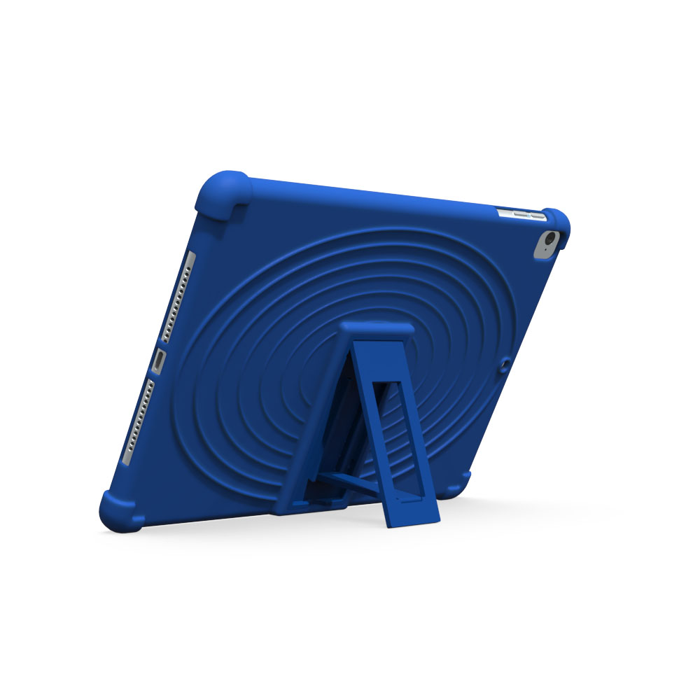 För ipad-fodral, mjukt silikonfodral för barn, surfplatta, för ipad 5th / 6th / 7th / 8th / 9th generationen, för ipad air 2- fodral, fundaskal: 12.4 / Marin