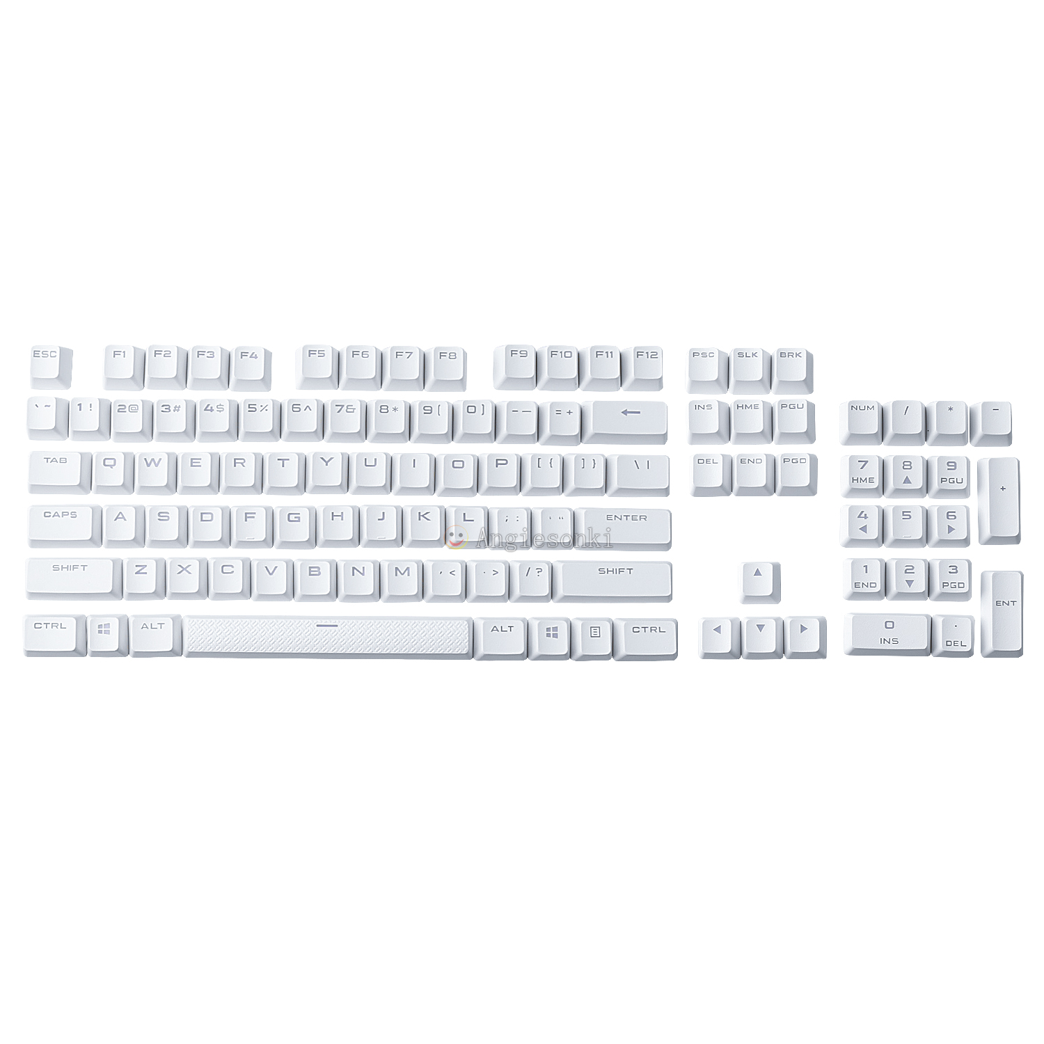 Et sæt til corsair  k70 keycap rgb mekanisk gaming tastatur udskiftningstaster: Guld