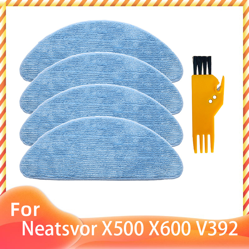 For Neatsvor X520 X500 Tesvor X500 Pro T8 M1 Ikhos Create NetBot S15 S14 Hepa Filter Mop Cloth Main Side Brush: Burgundy