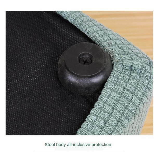 Hoes stretch ottoman meubelbeschermer ronde bank bankhoes grijs