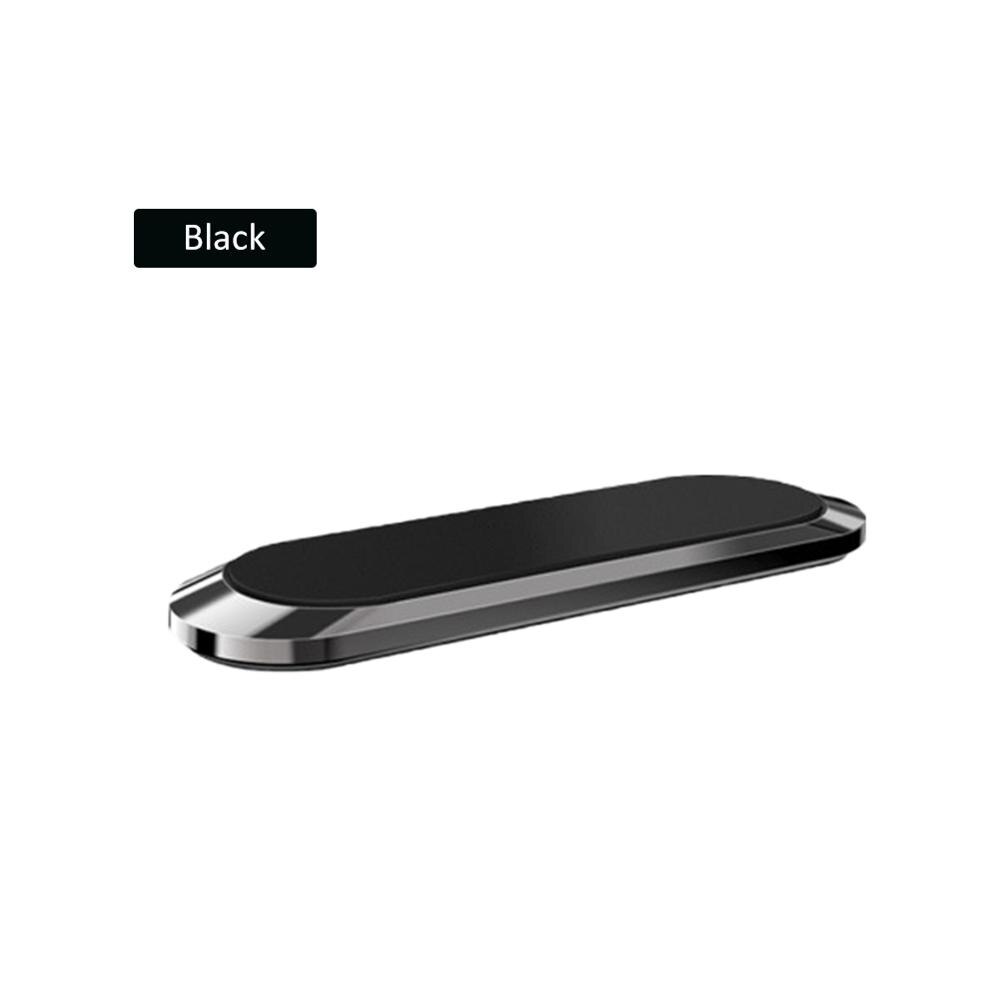Mini Strip Shape Magnetic Car Phone Holder Stand For iPhone Samsung Mobile phone Magnet Mount Accessories: Black