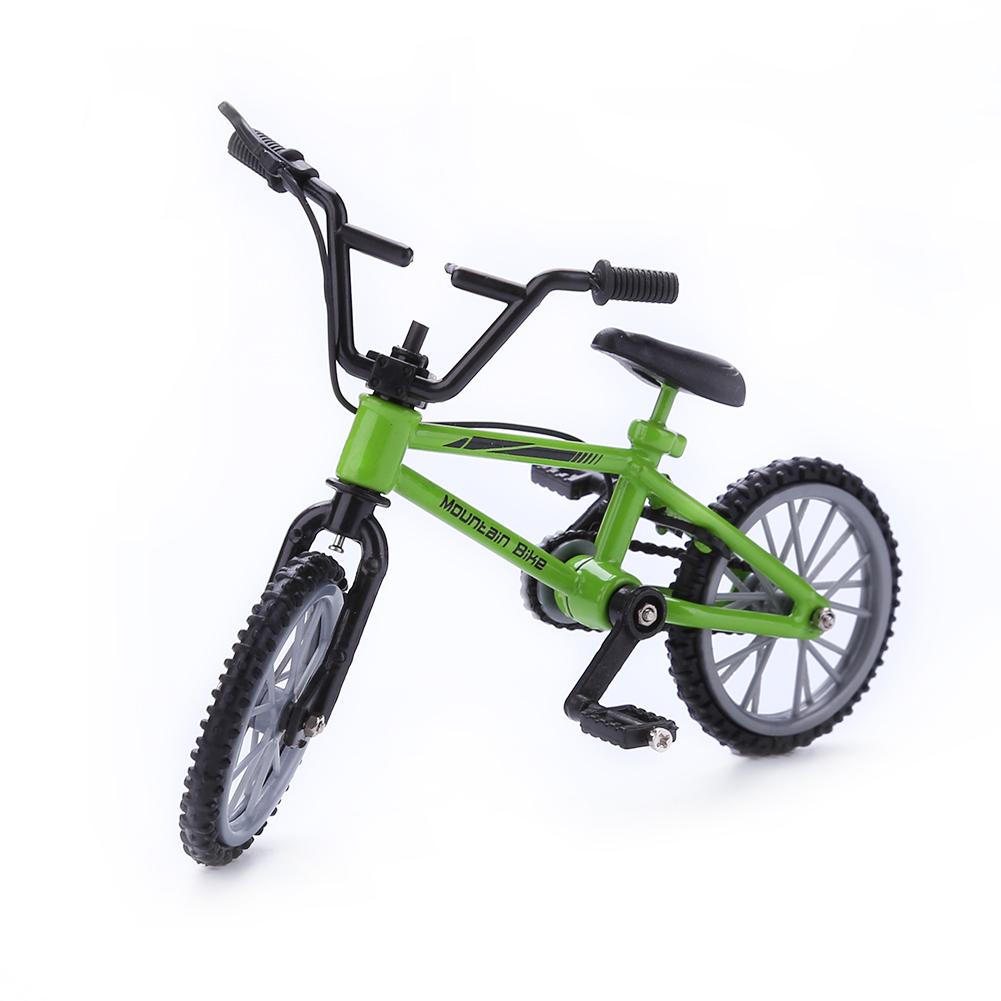 Mini Finger Mountain Bikes Mini Alloy Bicycle Simulation Mini Finger Bicycle Decompression Toy 11*8CM: Green