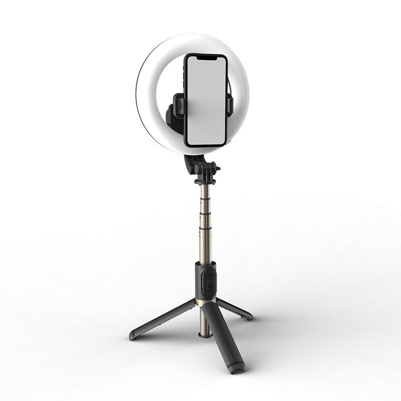 Q07 bluetooth-selfie-sticks, fernbedienung, stativ, handy-live-kamera, selbstauslöser, artefaktstange, 6 -zoll-aufhelllicht