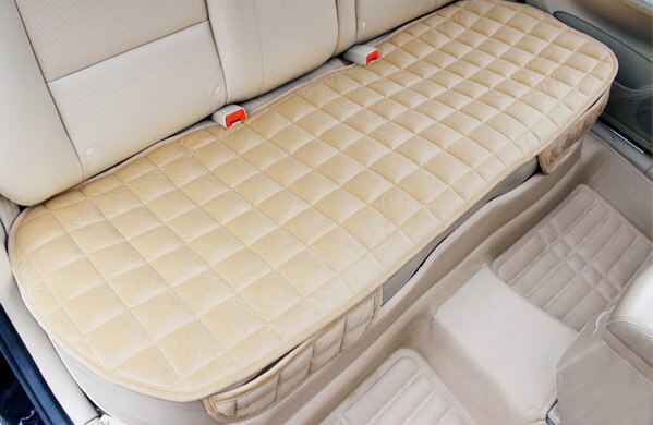 Flocking klud bevæger sig ikke bilsædehynder glidende autopude universal hold varmen vinter tilbehør cover  m2 x20: Beige bageste