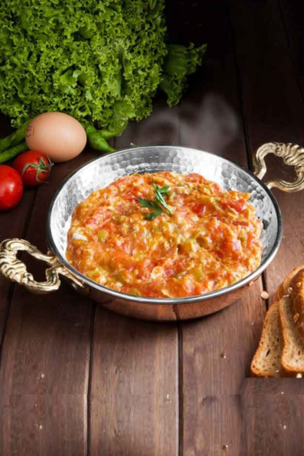 Keuken Koken Omelet Pan Koperen Hand Gehamerd Sahan