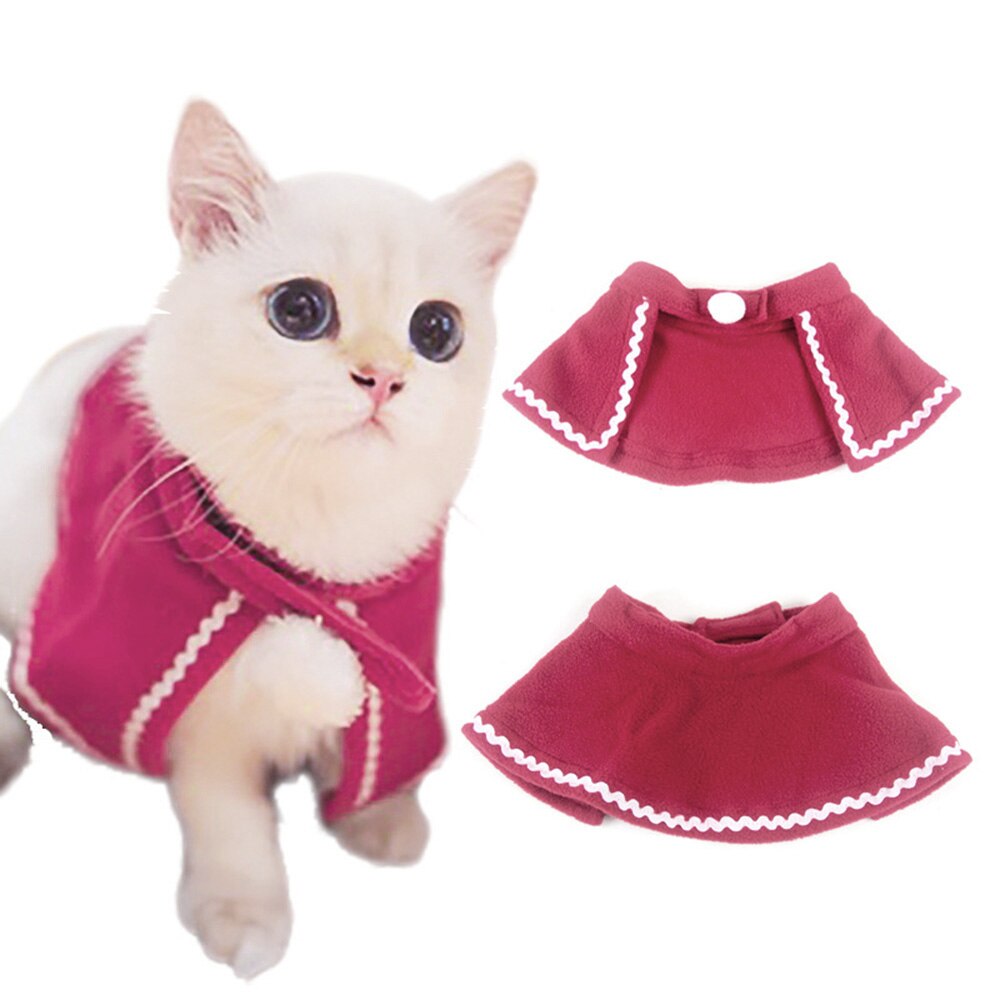 Noël chat costume chapeau écharpe cape animal de compagnie déguisement chiot chaton rouge ajoute une atmosphère festive: 2PFM