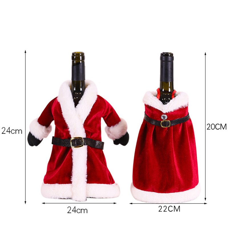 1 pieza tapones para botellas de vino tinto de Navidad Santa Claus abrigo estilo champán cubierta para Navidad en casa cena Mesa Decoración