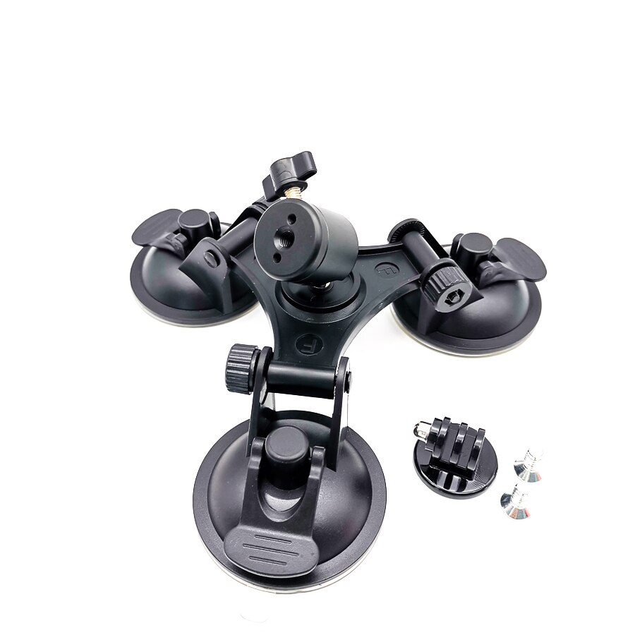 Car Dash Windshield Mount Triple Low Angle Suction Cup Mount Holder For Camera