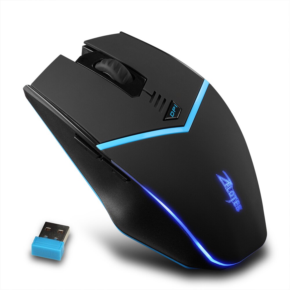 Wireless Gaming Mouse Computer Wireless Receiver Mouse PC Mause Ergonomic Mouse 2400DPI Blue Light USB Optical Mice For Laptop