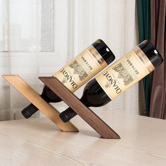 Solid Wood Japan Styl balanced Wine Rack Walnut Wine Cabinet Living Room Decoration Household Oak Wine Bottle Bracket
