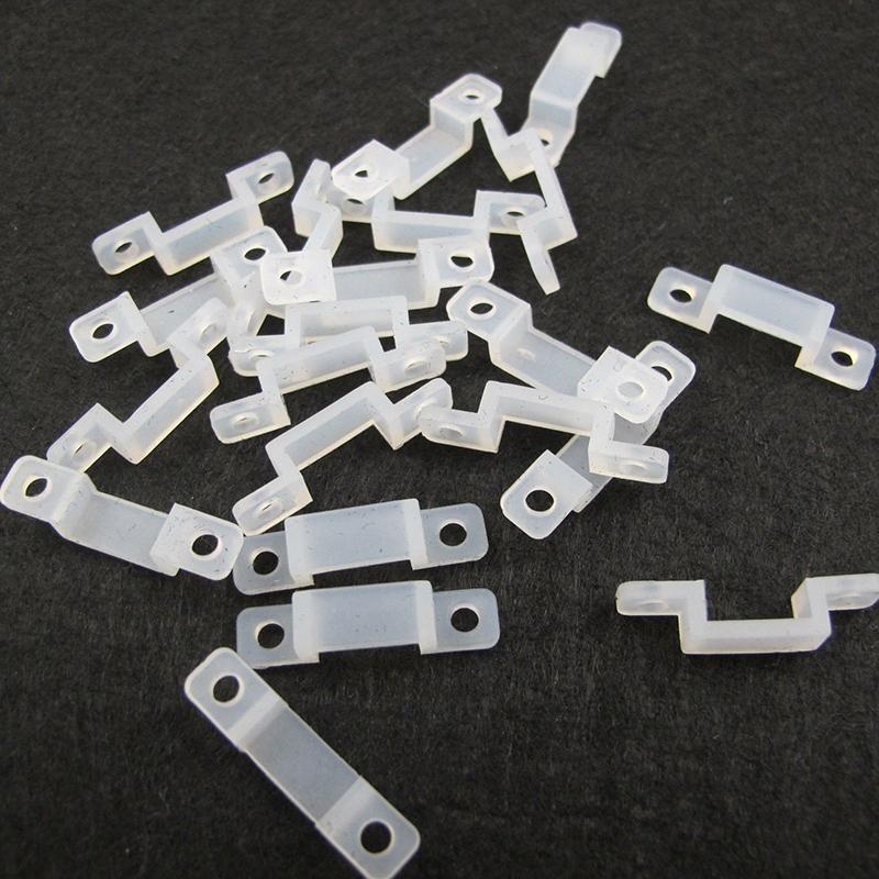 10 stk/parti silikone fleksibel led strip holder fastgørelse af led strips lys klips til 12cm bredde smd lommelygte mount holder
