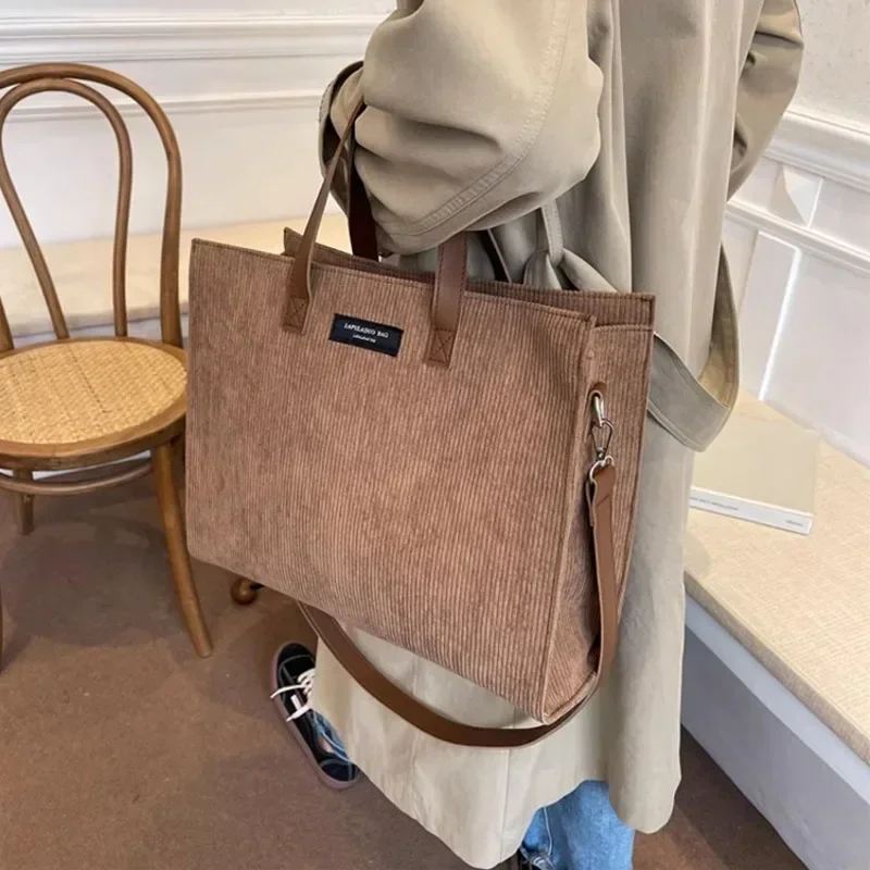 Bolsos de pana para mujer, bandoleras Vintage, bolso cruzado para compras