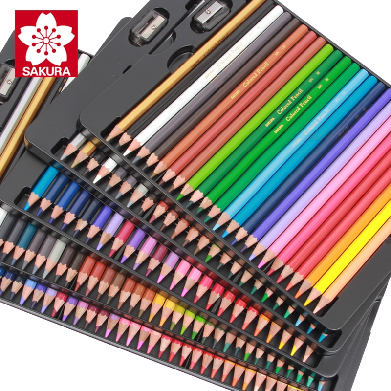 Sakura Oily Color Pencil Set 24/36/48/60/72 Color XPY36 Beginner Student Hand-painted Fine Art Painting Penci