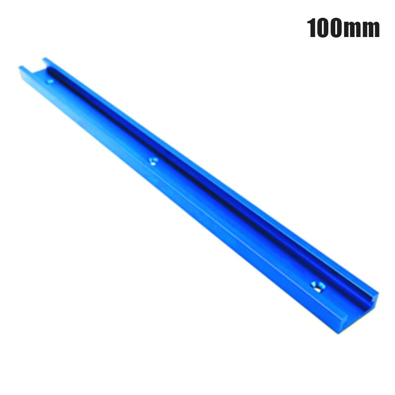 Pince de voie biseautée menuiserie | En alliage d'aluminium, rail à fente en T, goulotte de travail du bois, accessoire bricolage-M25: 200mm / Bleu