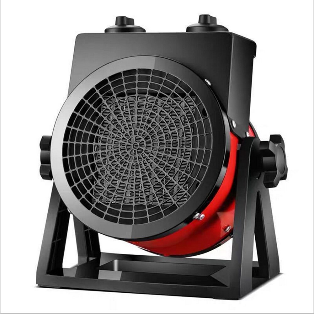 2000W Electric Air Heater Fan 2 Gears Adjustable Overheat Protection Room Warmer Three-plug Commercial Household Heater: Default Title