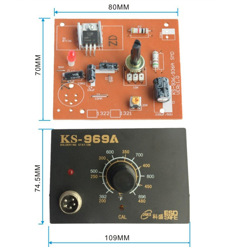 KS936A Verstelbare Soldeerstation Voor Printplaat Met Panel Accessoires