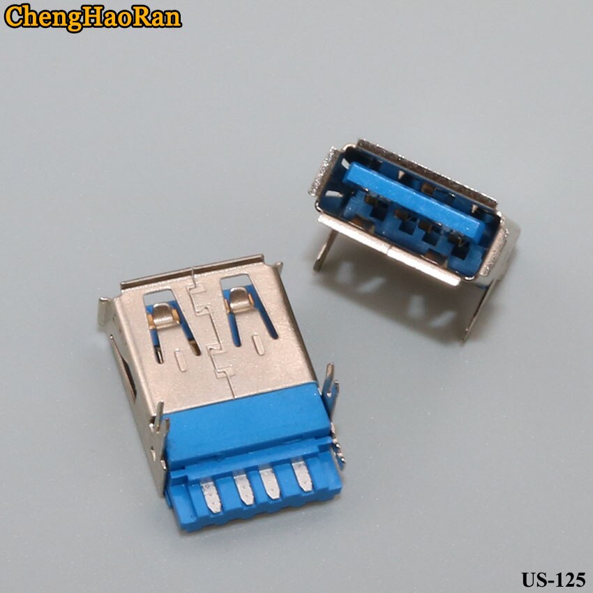 ChengHaoRan 2 teile/los USB EINE weibliche AF 3,0 draht blau kunststoff USB super high speed stecker stecker USB3.0 hohe geschwindigkeit weibliche