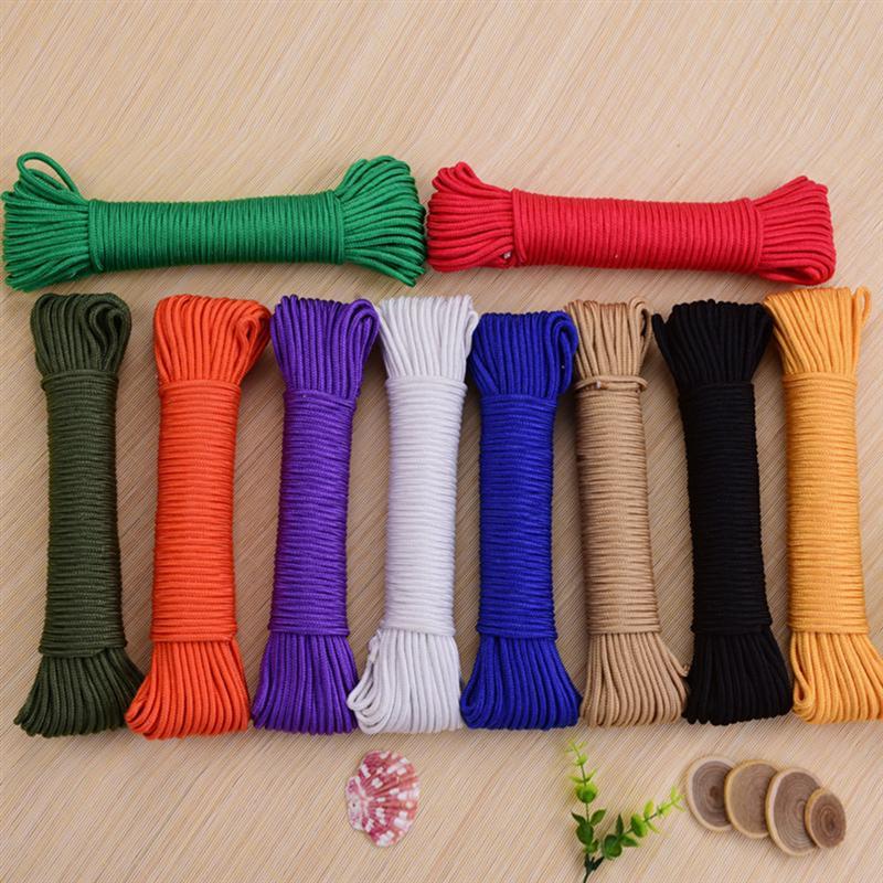 30M / 50M Solid Braided Nylon Rope Rot and Weather Resistant Rope for Camping Indoor and Outdoor Sports 6mm