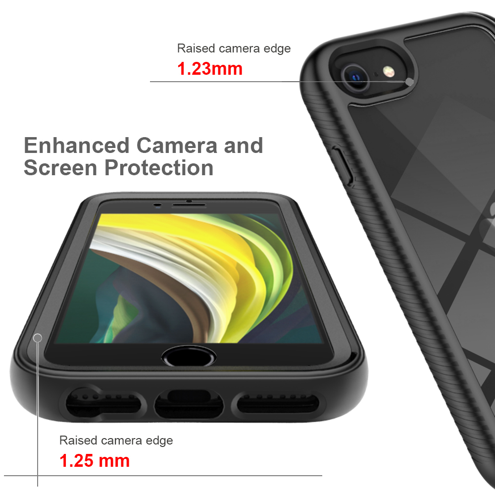 Fit Iphone 6 6S Schokbestendig Clear Case Ingebouwde Screenprotector Full Body Robuuste Verdediger Cover Voor Iphone 7/8 Se2 Se3 Hoesjes